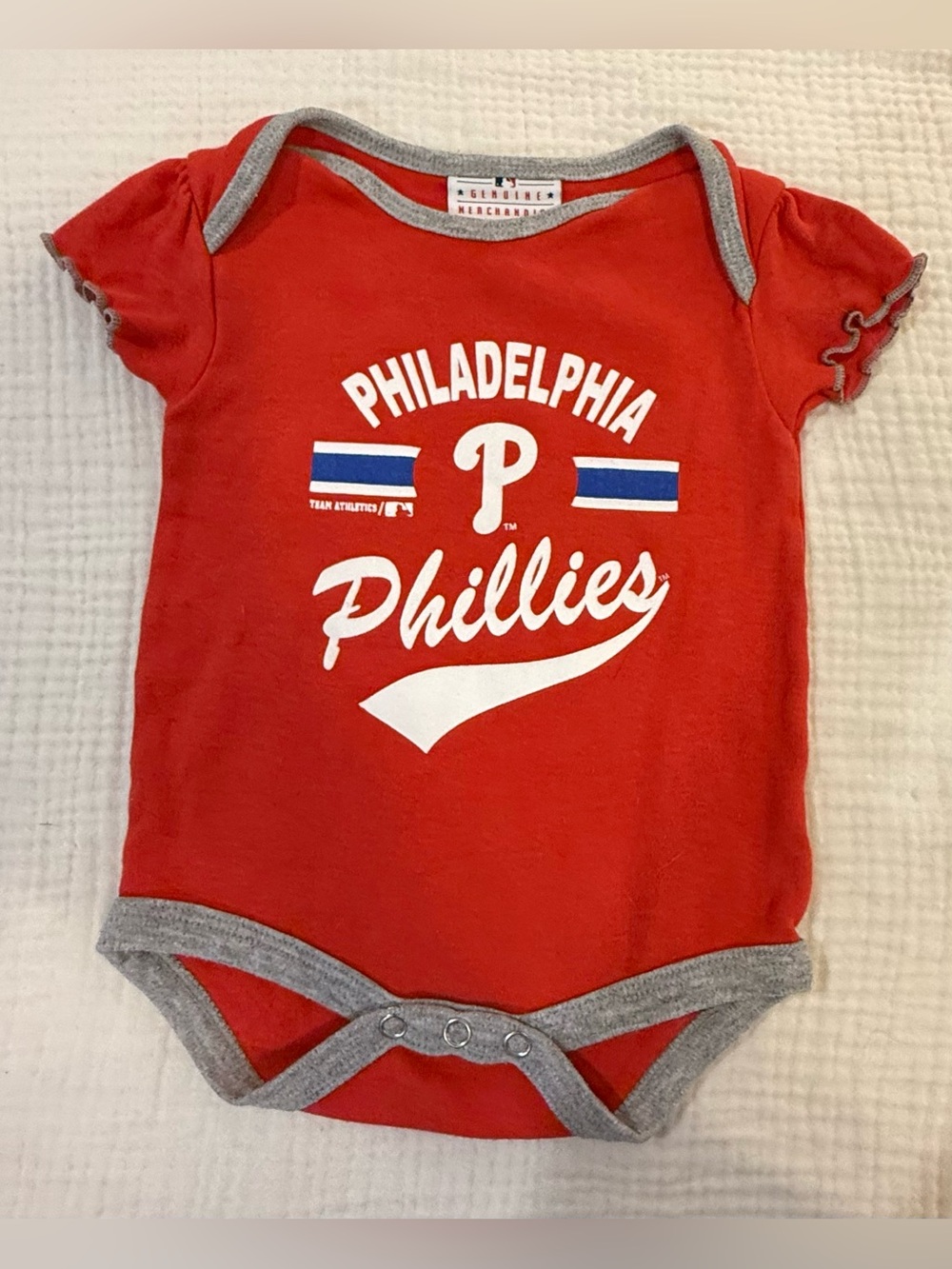 MLB Philadelphia Phillies girls onesie. Sz. 3 Months.